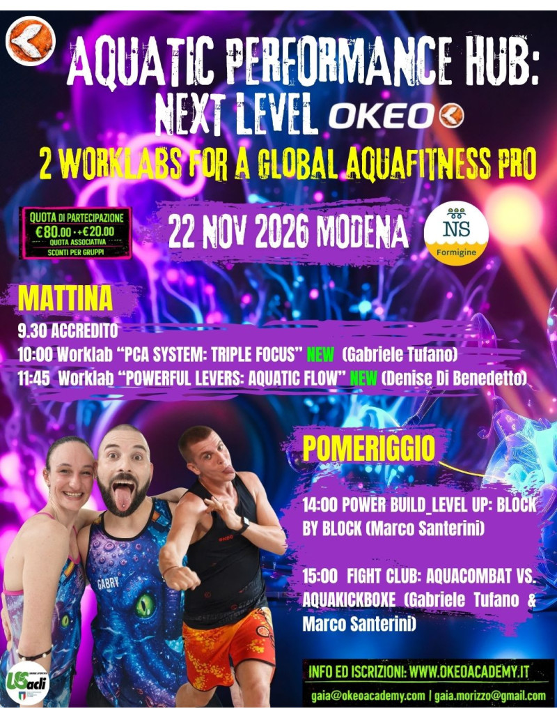 AQUATIC PERFORMANCE HUB: NEXT LEVEL  2 WORKLABs for a global aquafitness PRO